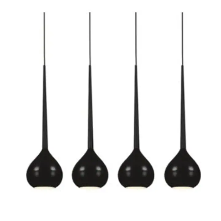 Lustra neagra din metal si sticla Aga 4