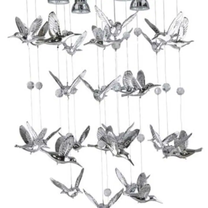 Lustra din aluminiu,acril si sticla Birds
