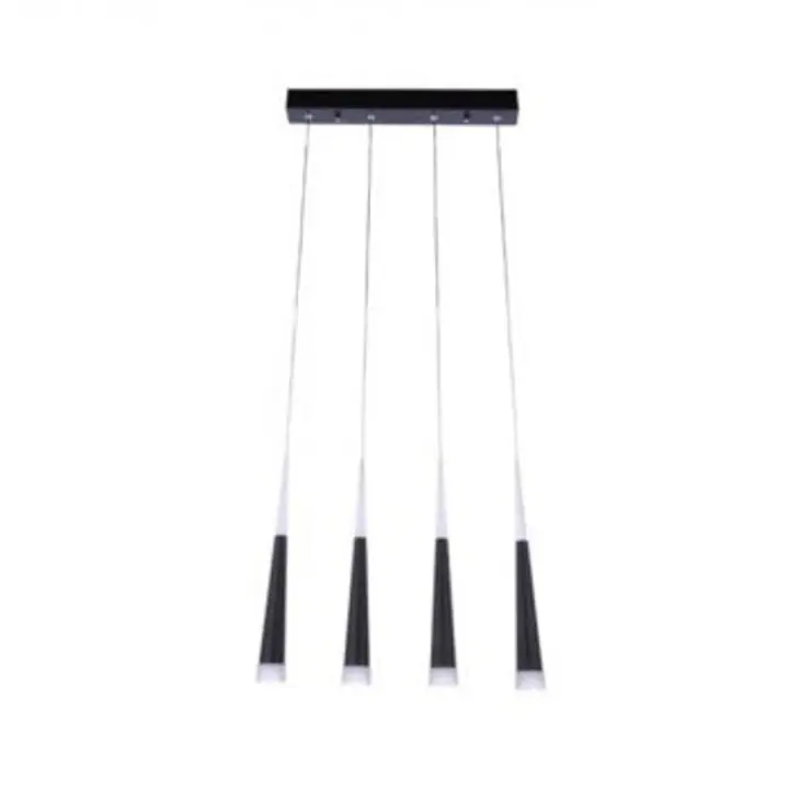 Lustra neagra din metal si acril Brina 4