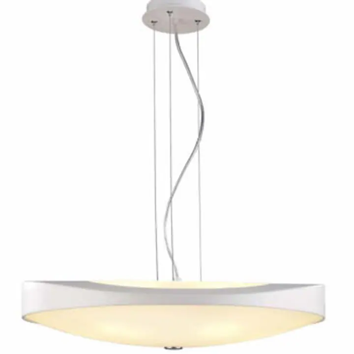 Lustra alba din sticla si metal Campana 48