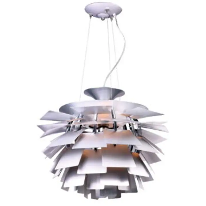 Lustra argintie din metal Flower