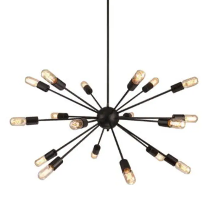 Lustra neagra din metal Orbit