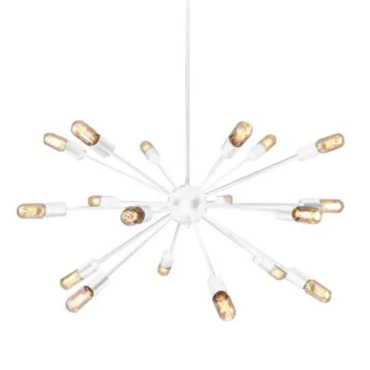 Lustra alba din metal Orbit