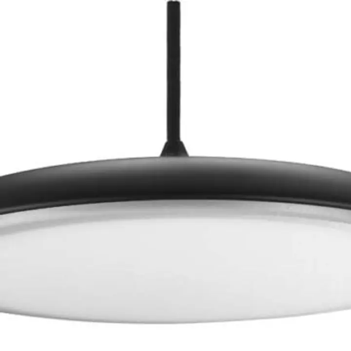 Lustra neagra cu Led Saturnia 40 3000K
