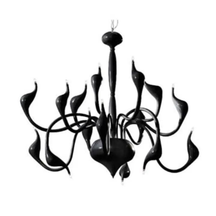 Candelabru neagru din metal Snake 2