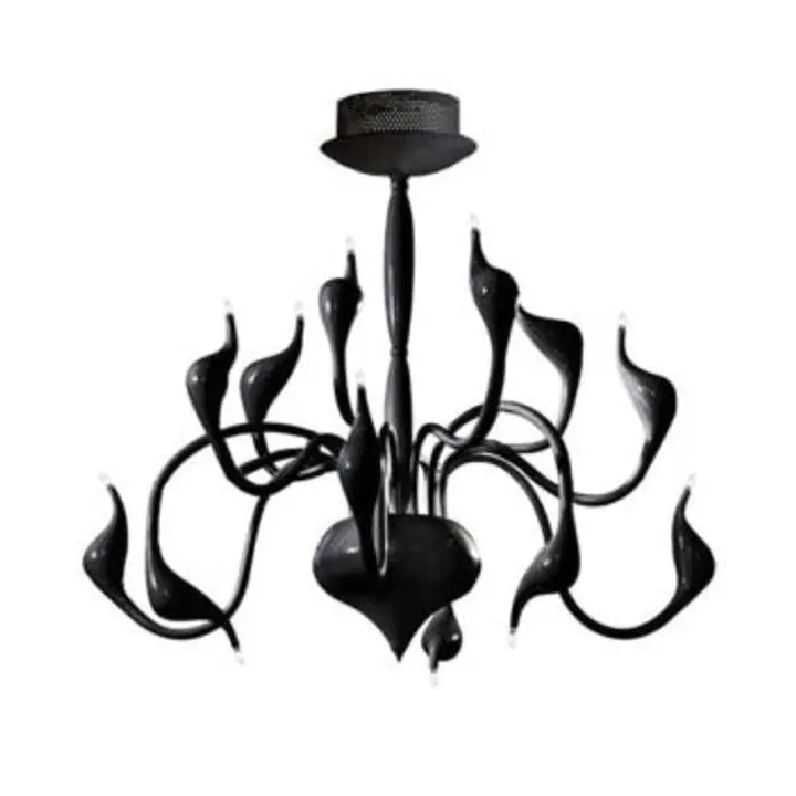Candelabru neagru din metal Snake