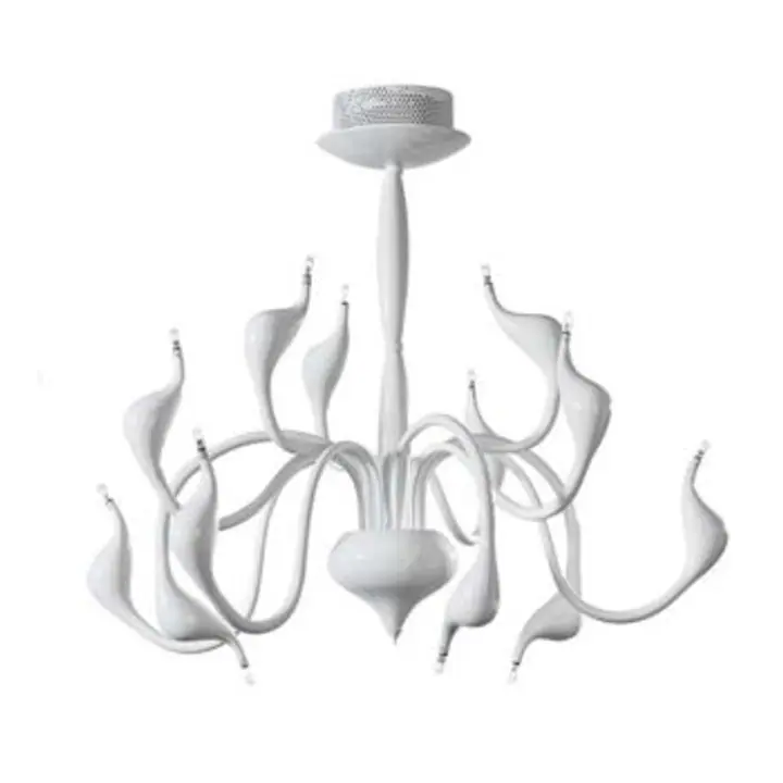 Candelabru alb din metal Snake