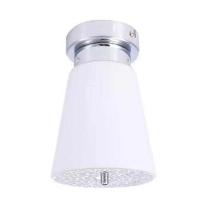 Plafoniera alba din metal si sticla Deco 1