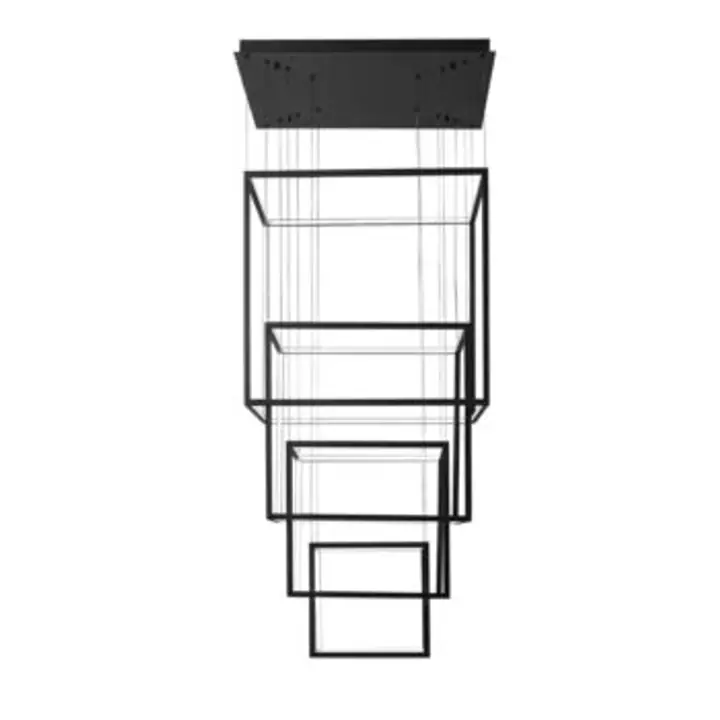 Lustra neagra din aluminiu Opera XL