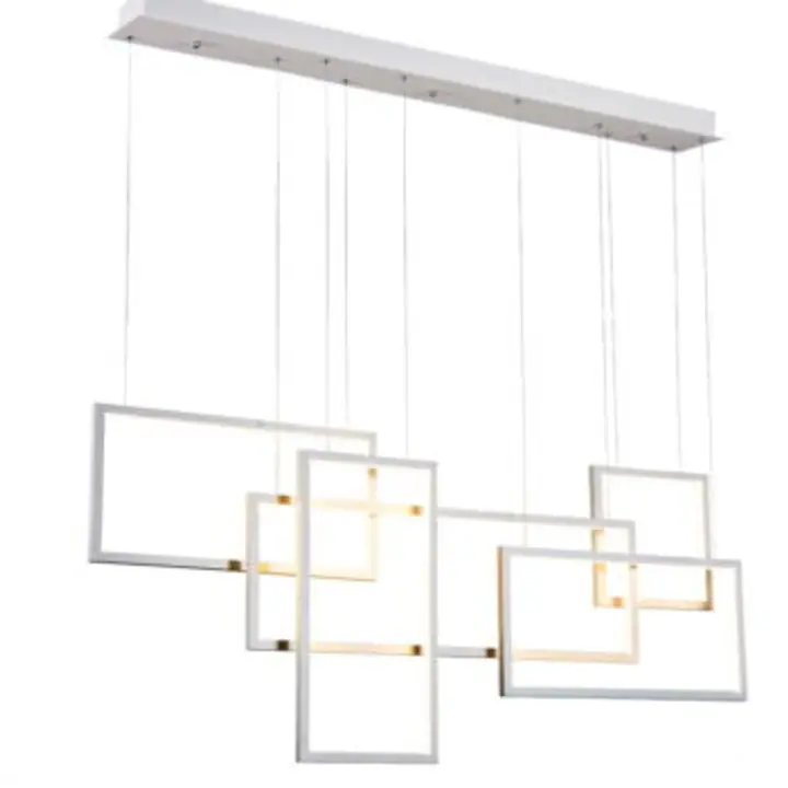 Lustra alba din metal Quadratus