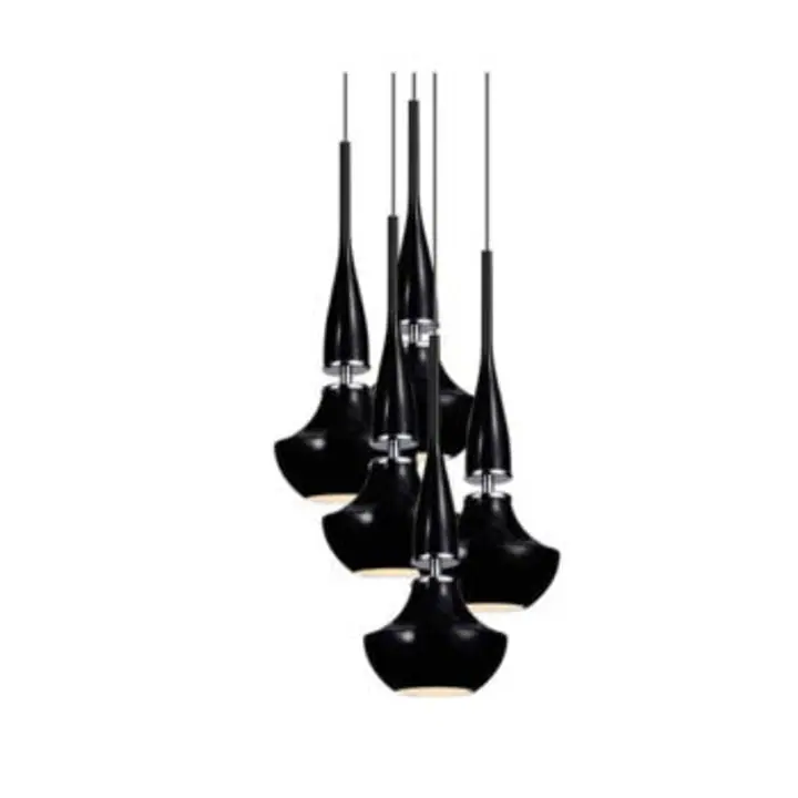 Lustra neagra cu 5 brate Tasos