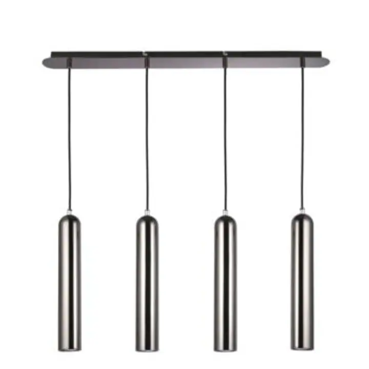 Lustra negru/crom Tubo 4