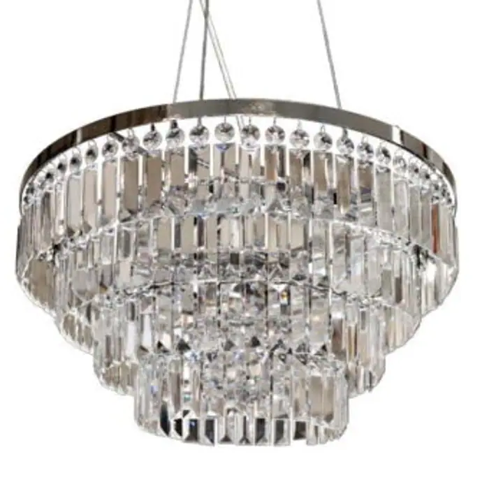 Lustra crom din metal si cristal Salerno
