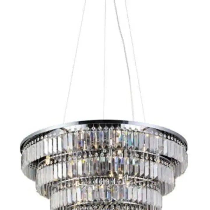 Lustra crom din metal si cristal Salerno XL