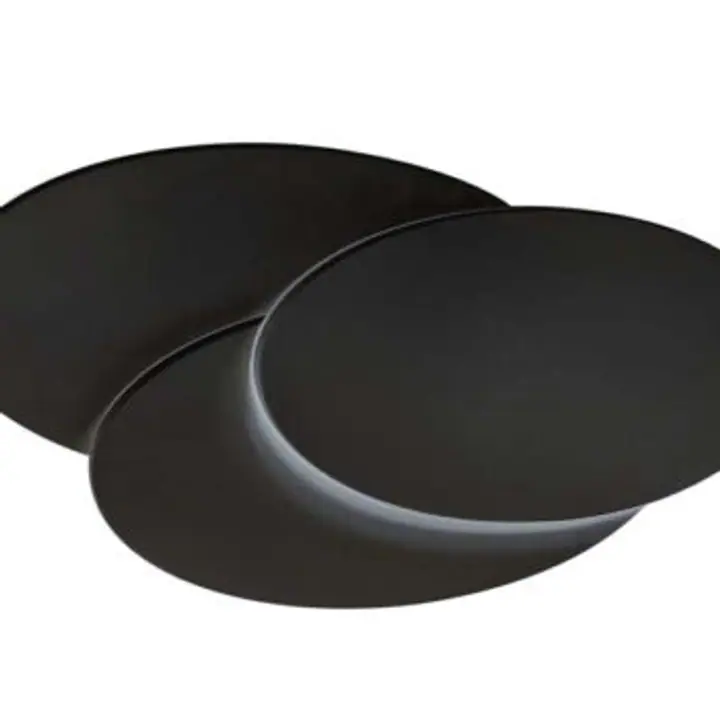 Aplica neagra ovala Clover