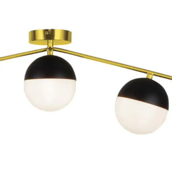 Plafoniera Orbit Alb, Negru , Auriu