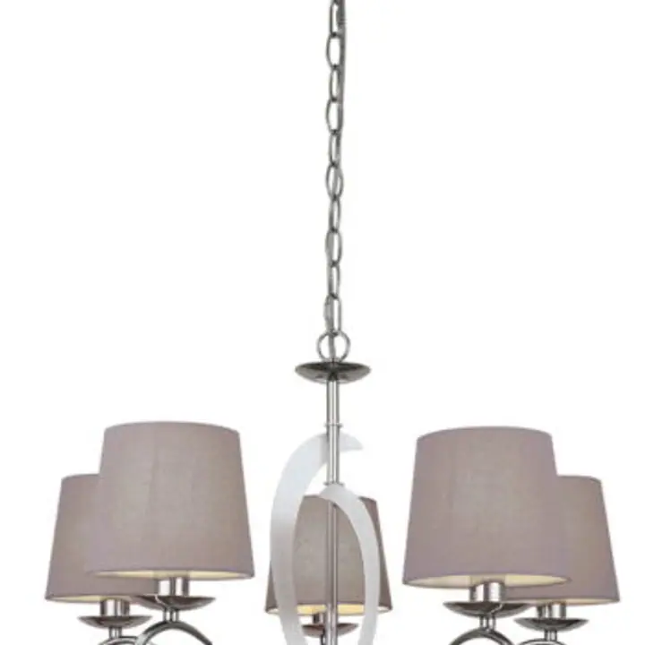 Candelabru cu 5 brate Evelyn Gri, Crom