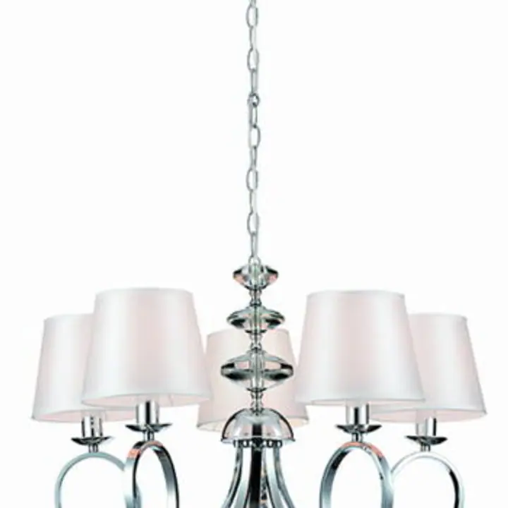 Candelabru cu 5 brate Lancia Alb, Crom