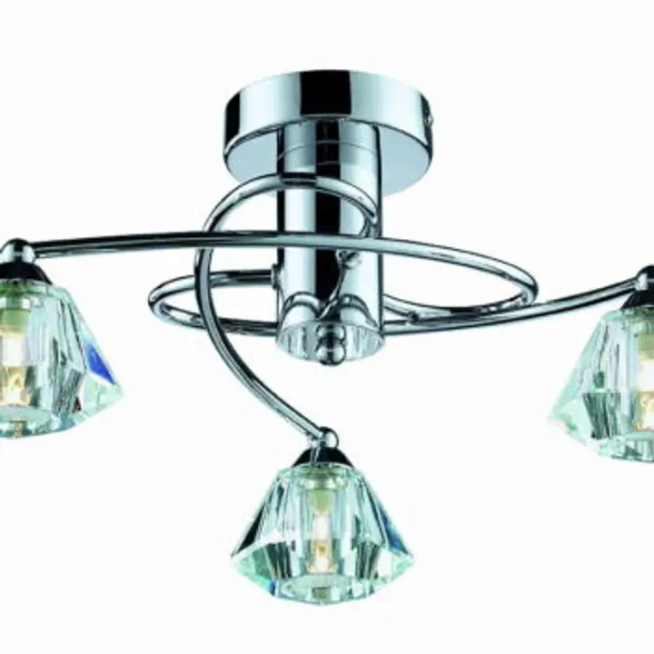 Plafoniera cu 3 brate Diamond Crom