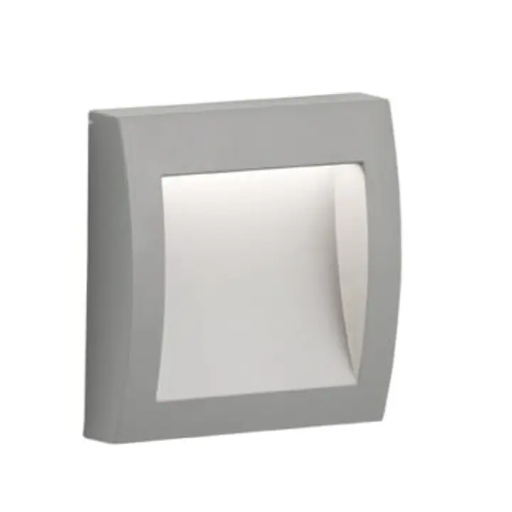 Aplica alb/gri de exterior Leros Plus 140×140