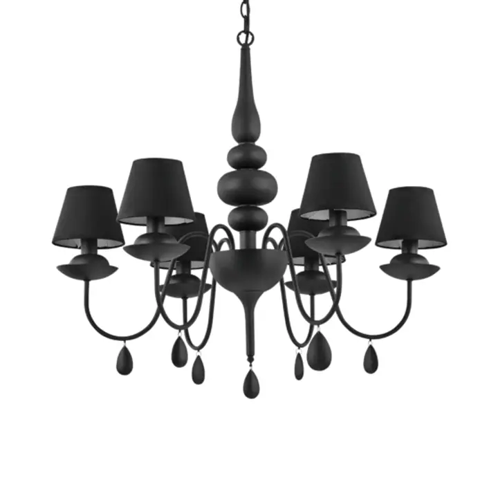 Lampa Suspendata BLANCHE NERO E14 max 6 x 40W