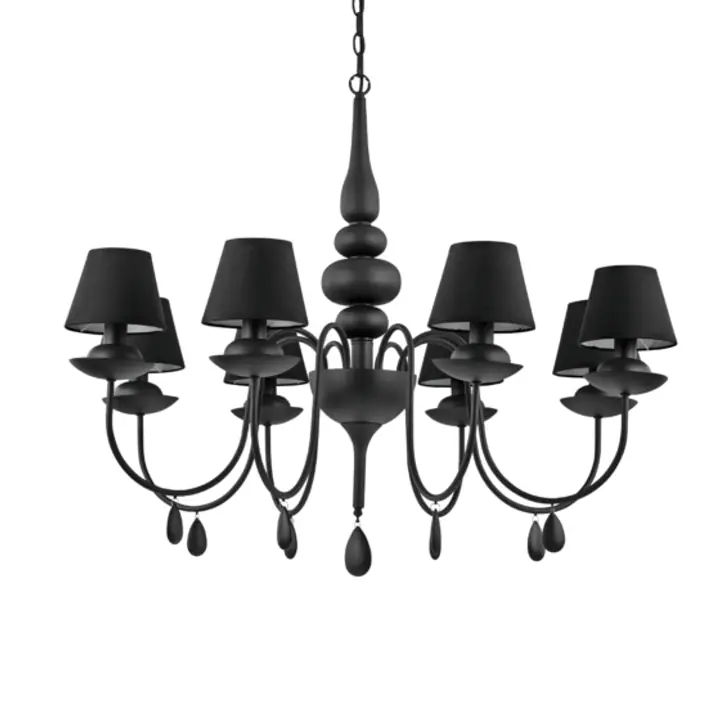 Lampa Suspendata BLANCHE NERO E14 max 8 x 40W