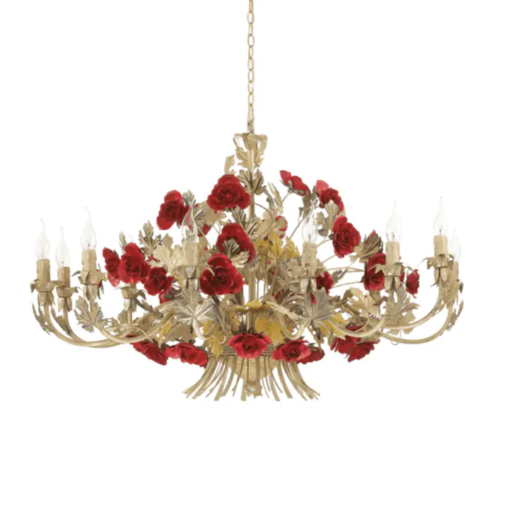 Lampa Suspendata CAMILLA ROSA ANTICO E14 max 12 x 40W