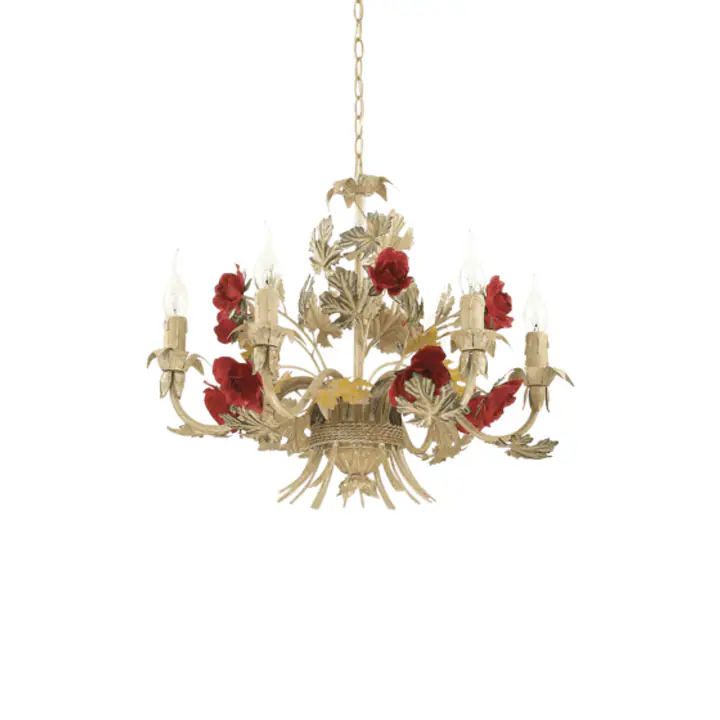 Lampa Suspendata CAMILLA ROSA ANTICO E14 max 6 x 40W