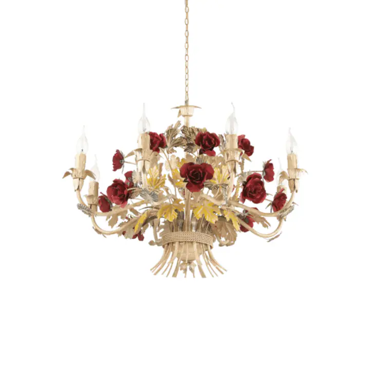 Lampa Suspendata CAMILLA ROSA ANTICO E14 max 8 x 40W