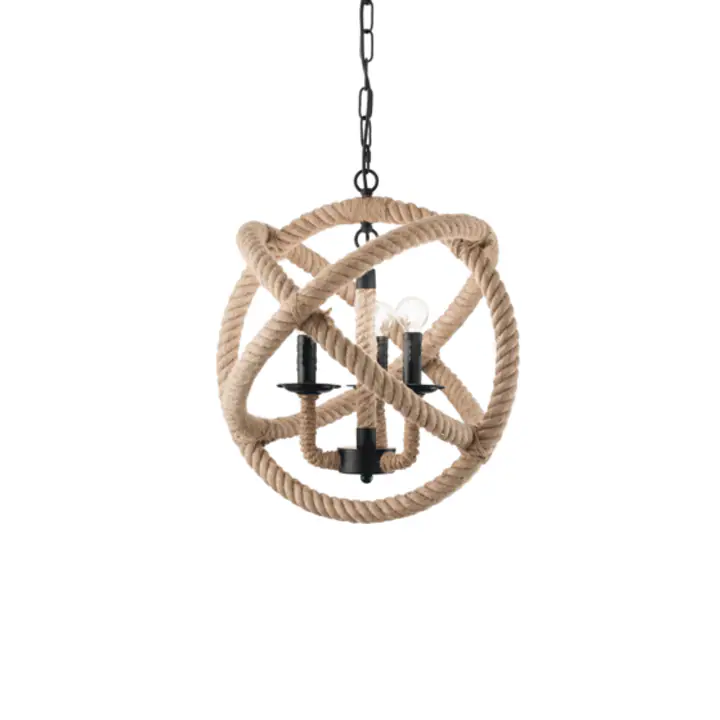 Lampa Suspendata CORDA NERO E14 max 3 x 40W