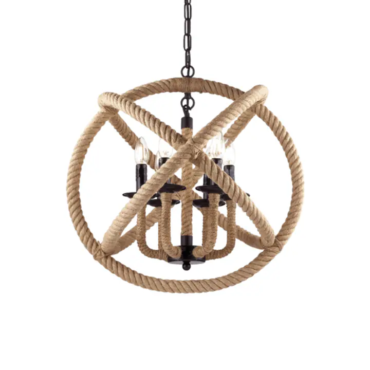 Lampa Suspendata CORDA NERO E14 max 6 x 40W