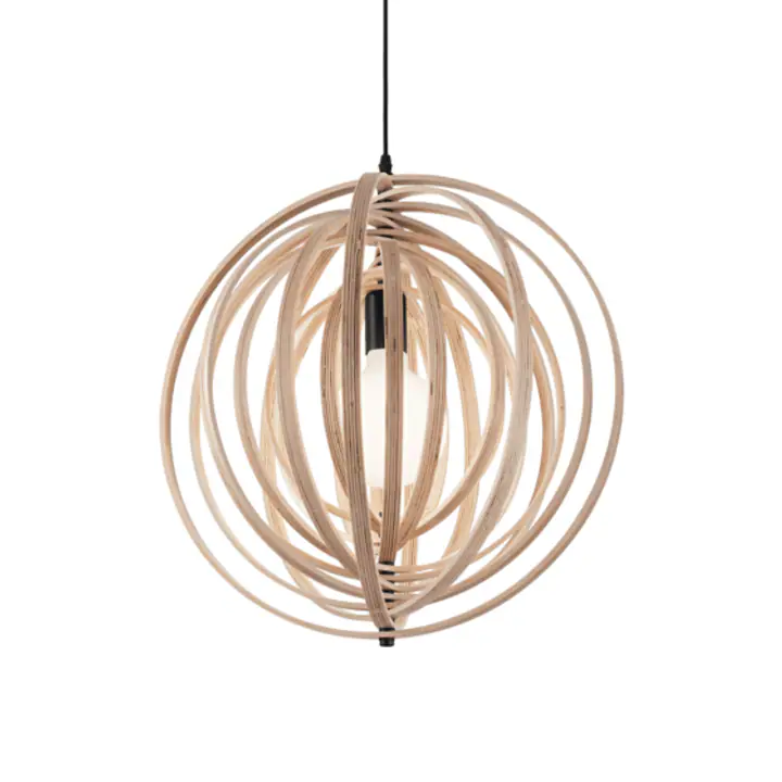 Lampa Suspendata DISCO LEGNO E27 max 1 x 60W
