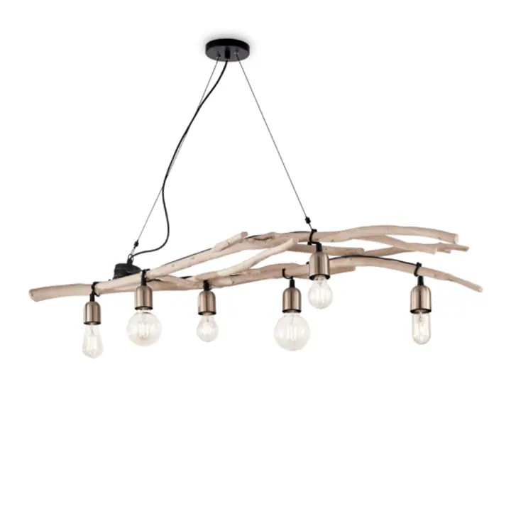 Lampa Suspendata DRIFTWOOD NERO E27 max 6 x 60W