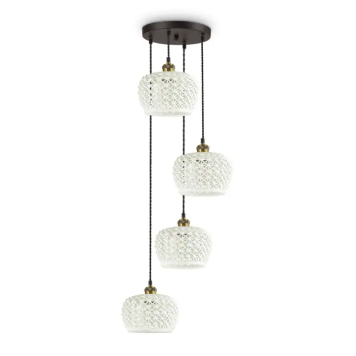 Lampa Suspendata EDELWEISS NERO E27 max 4 x 60W