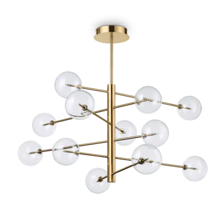 Lampa Suspendata EQUINOXE OTTONE ANTICO G4 max 12 x 2W