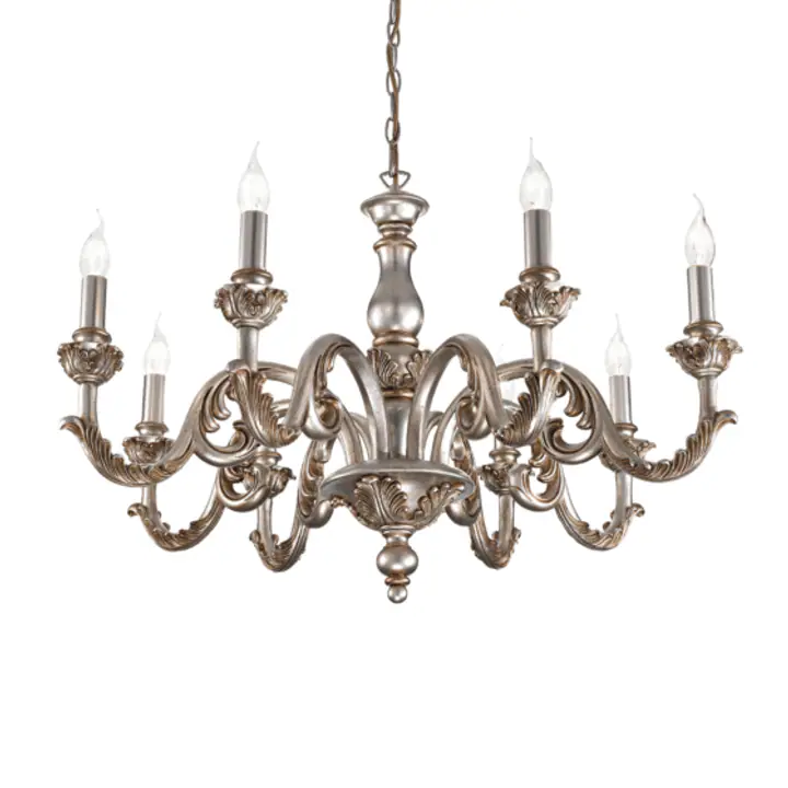 Lampa Suspendata GIGLIO ARGENTO E14 max 8 x 40W