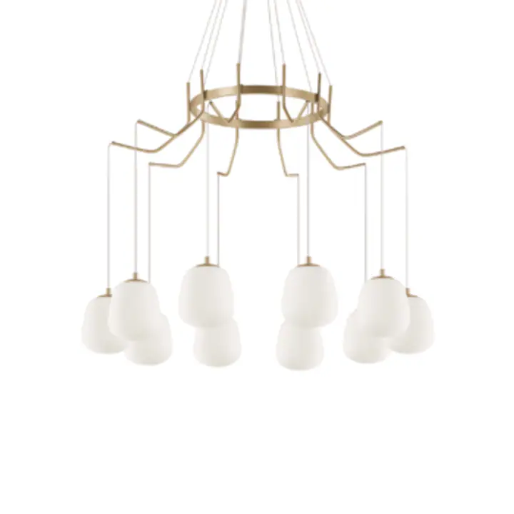 Lampa Suspendata KAROUSEL OTTONE SATINATO G9 max 10 x 15W
