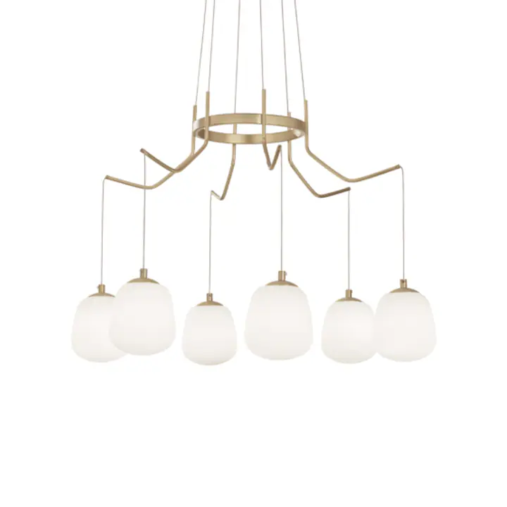 Lampa Suspendata KAROUSEL OTTONE SATINATO G9 max 6 x 15W