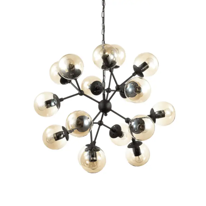 Lampa Suspendata KEPLER NERO E27 max 18 x 40W